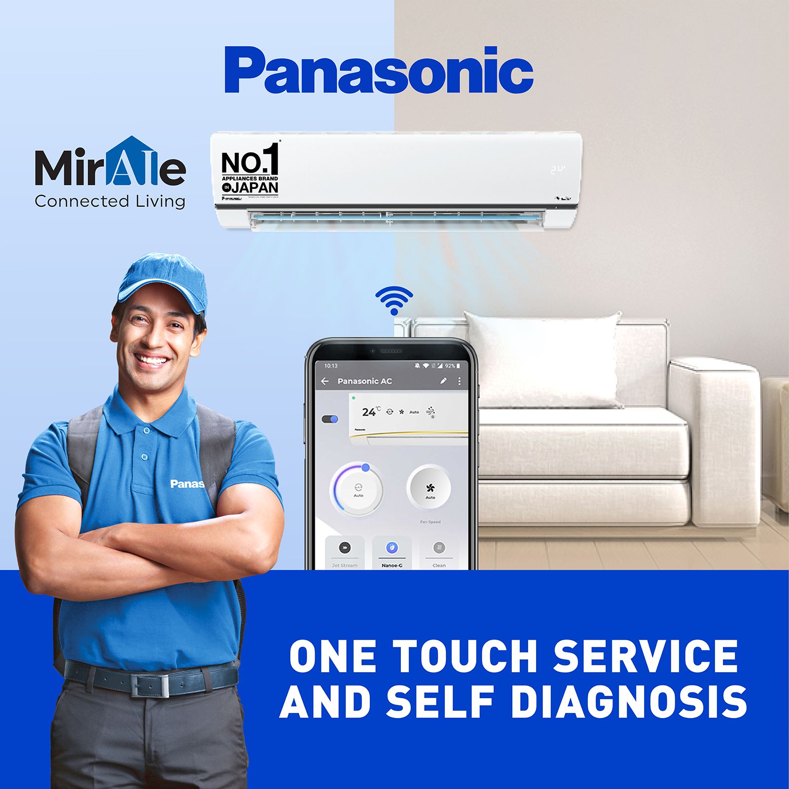 Buy Panasonic 7 in 1 Convertible 2 Ton 4 Star Inverter Split Smart